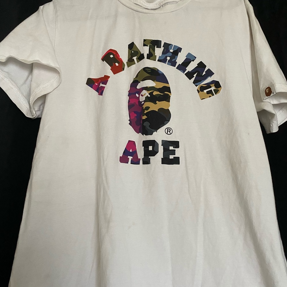A Bathing Ape (Bape) Multicolor Camo T shirt